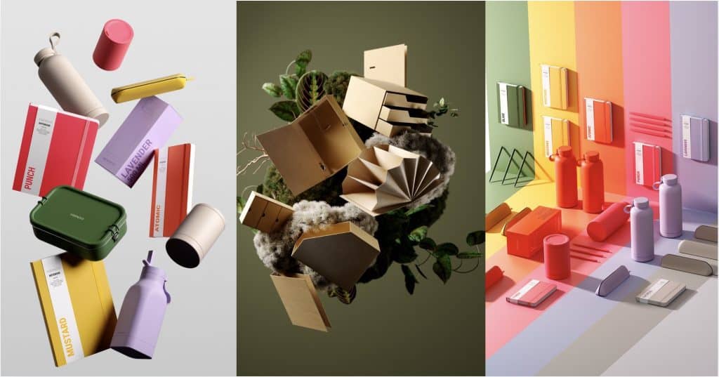 Collage of CGI work for PaperChase.